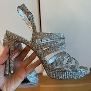 Adrianna Papell Cocktail Silver Women's Heels 8